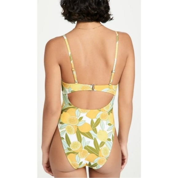 NWT Andrea Iyamah Sari One Piece Bathing Suit Lemon Print Swimsuit Size XS - Picture 2 of 9
